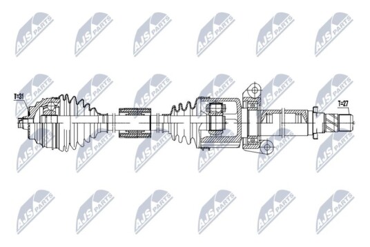 Nty Drivaksel NTY NPW BM 254 Nty Drivaksel NTY NPW BM 254