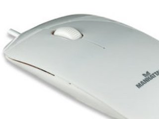 Manhattan 177627, Ambidekstriøs, Optisk, Usb Type-A, 1000 Dpi, Hvit Manhattan 177627, Ambidekstriøs, Optisk, Usb Type-A, 1000 Dpi, Hvit