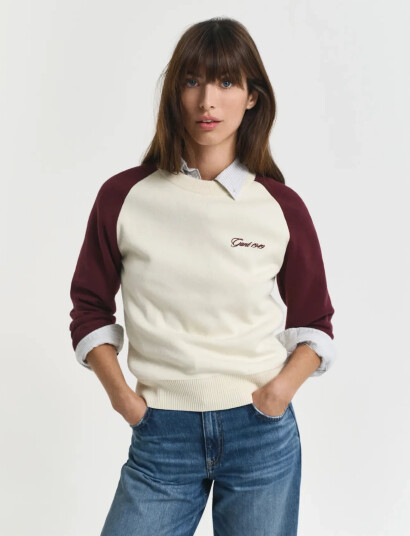 GANT Color Blocked Cotton C-Neck - Multi/patterned - S GANT Color Blocked Cotton C-Neck - Multi/patterned - S