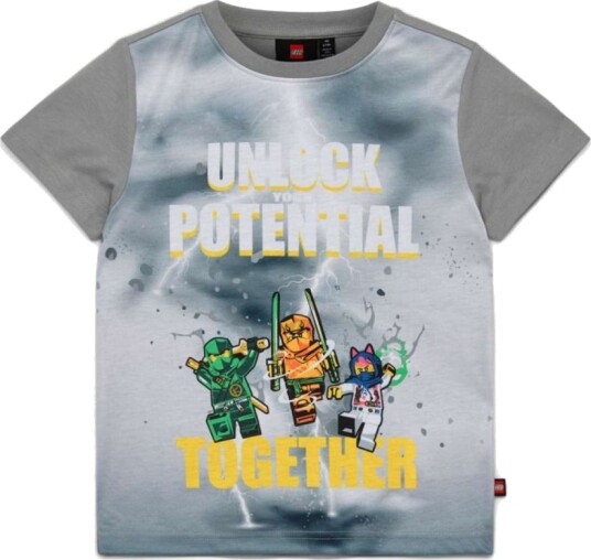 LEGO Ninjago kortermet t skjorte Lys grå (116)