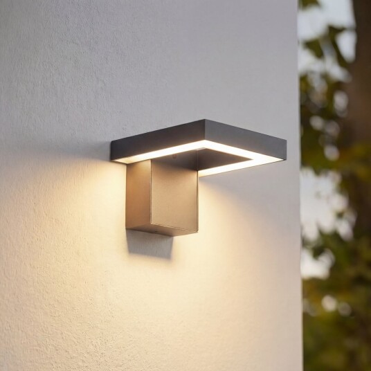 Utelampe Lindby Orbin Grå Terrasse Aluminium Moderne 18 18 Grå