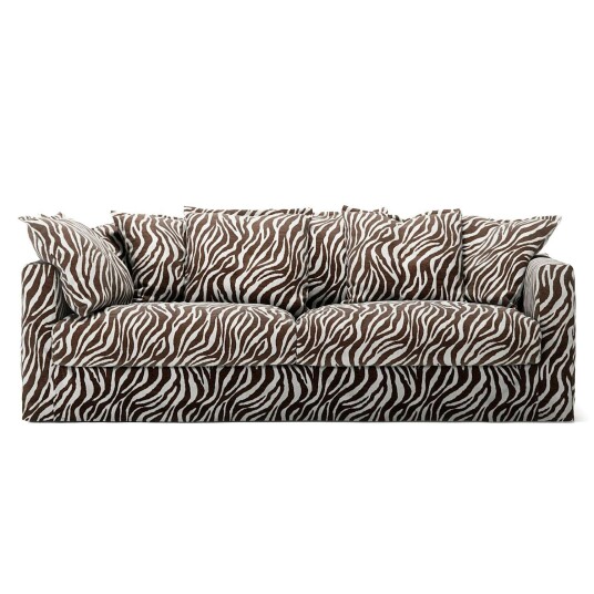 Decotique Le Grand Air 3 Seter Sofa Lin Zebra