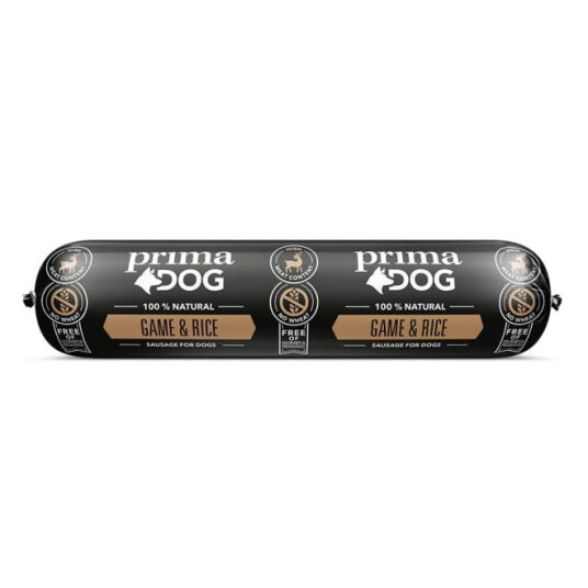 Primadog Sausage Game & Rice 800 G
