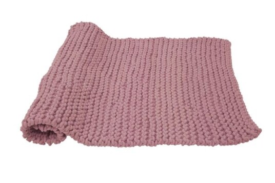Cozy Håndstrikket Matte Blek Rosa