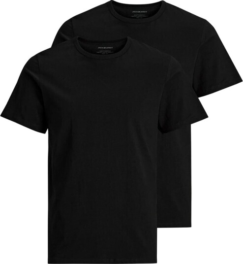 Jack & Jones Jack&jones; 2 Pk Tee Svart M Jack & Jones Jack&jones; 2 Pk Tee Svart M