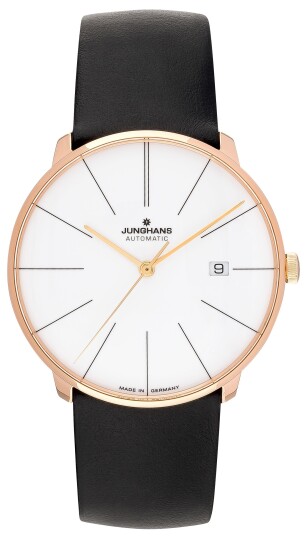 Junghans Herreklokke 27/7150.00 Meister Hvit/Lær Ø39.5 mm