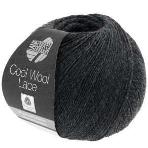 Lana Grossa Cool Wool Lace Garn 25 Antrasittgrå Lana Grossa Cool Wool Lace Garn 25 Antrasittgrå