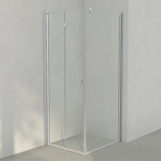 INR Iconic Nordic Rooms Dusjhjørne Linc 13 Flex Original Matt Aluminium / 80x90cm Venstre Hengslet