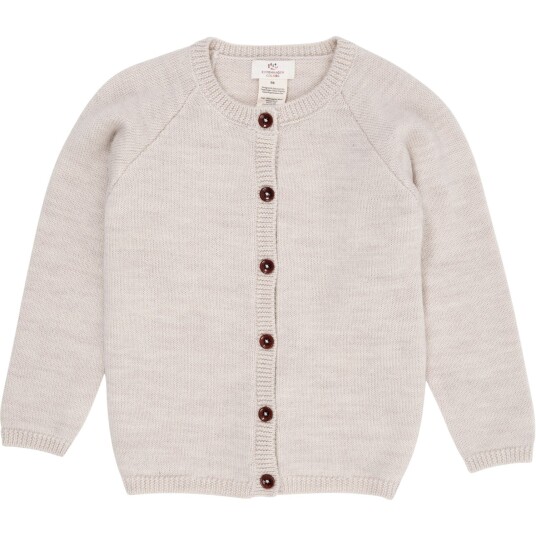 Copenhagen Colors Pale Cream Melange Merino Strikket Cardigan 50
