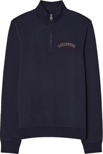 Lexington Clothing Organic Cotton Half Zip Sweater   Navy   XL