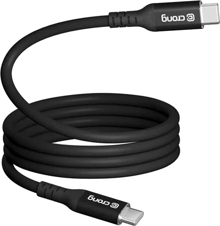 CRONG Soft Link USB C USB C 100W kabel 2m svart CRGSL200USCCBLK CRONG Soft Link USB C USB C 100W kabel 2m svart CRGSL200USCCBLK