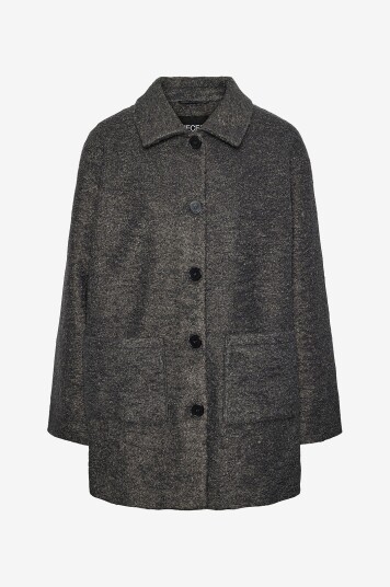 pieces   Jakke pcJenny LS Midi Jacket MM   Grå