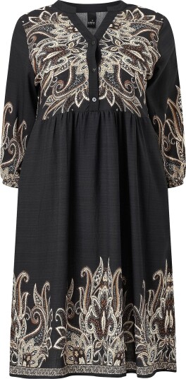 ADIA Midikjole Dress Svart ADIA Midikjole Dress Svart