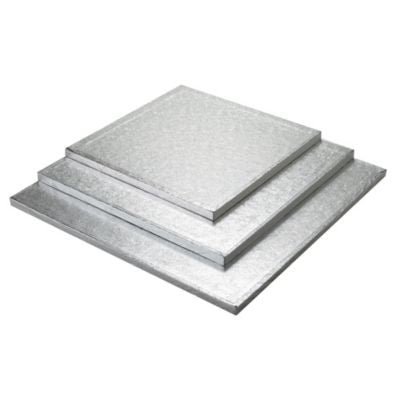 Kake Drum Kvadrat Sølv 45cm Kake Drum Kvadrat Sølv 45cm