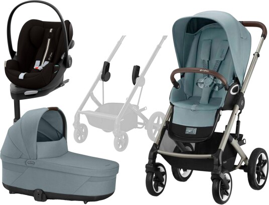 Cybex Talos S Lux Duovogn inkl. Cloud G Plus & Base Stormy Blue/Taupe Cybex Talos S Lux Duovogn inkl. Cloud G Plus & Base Stormy Blue/Taupe