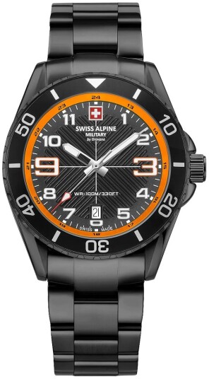 Swiss Alpine Military Herreklokke 7029.1179 Raptor Sort/Stål Ø42 mm