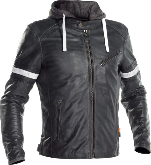 Richa Toulon Skinnjakke Svart/Hvit 4XL Richa Toulon Skinnjakke Svart/Hvit 4XL