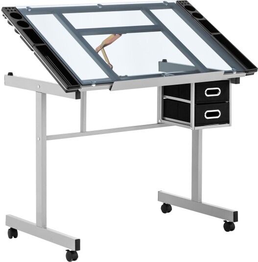Fromm & Starck Tegnebord 104 x 60 cm tiltbart glasstopp 10260096 Fromm & Starck Tegnebord 104 x 60 cm tiltbart glasstopp 10260096