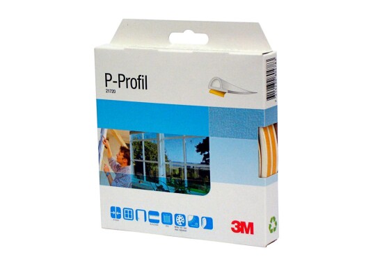 TETNINGSLIST P LIST 6M HVIT 5,5x9mmx6m 12 EPDM GUMMI 21720 3M