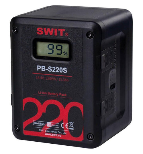 SWIT PB-S220S 220Wh Li-ion V-Mount Batteri for Kameratilbehør SWIT PB-S220S 220Wh Li-ion V-Mount Batteri for Kameratilbehør
