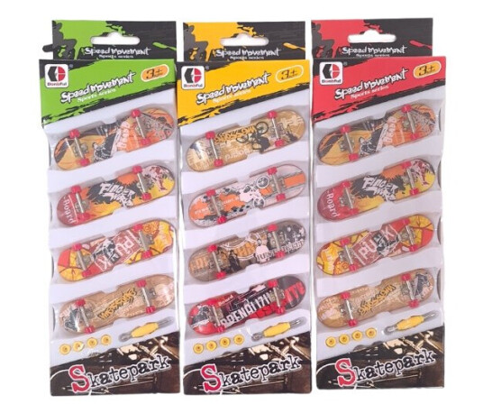 Fingerskateboard Lekesett 4-Pakning assortert