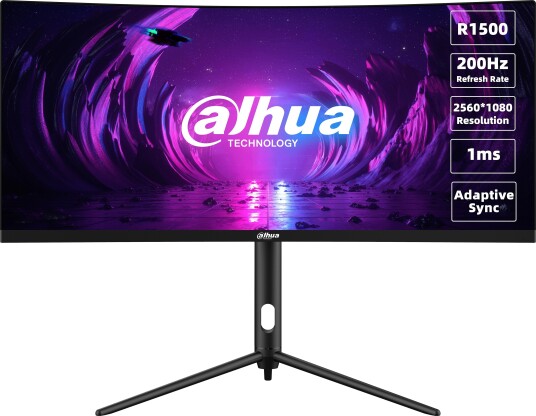 Dahua 30" Gaming Buet PC Skjerm 2560x1080 200Hz VA Sort/Rød Dahua 30" Gaming Buet PC Skjerm 2560x1080 200Hz VA Sort/Rød