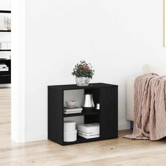 Serviesskap Svart 60 x 30 x 50 cm Konstruert tre