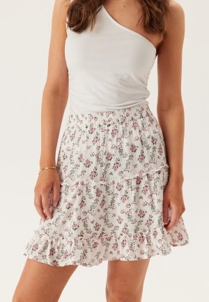 Pieces Pcnya Hw New Skirt Cloud Dancer Aop:romantic Flow XS
