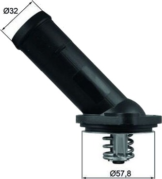 Termostat MAHLE ORIGINAL TI 225 92D Termostat MAHLE ORIGINAL TI 225 92D