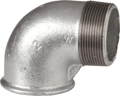 Vinkel Galvaniseret 1 90 Grader Muffe / Nippel