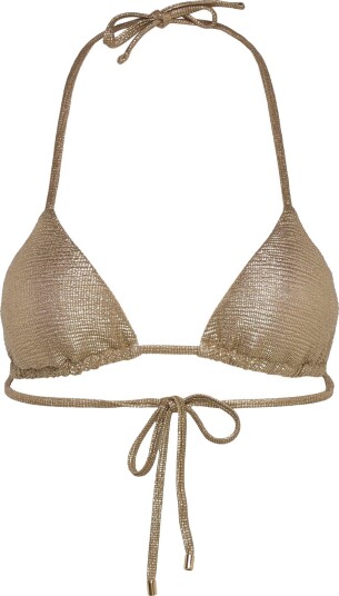 Etam Gold Nomad   Swimwsuit Triangle Top   Gold   36