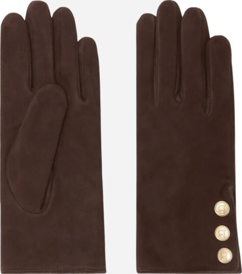 Busnel Cara leather gloves M brun dame