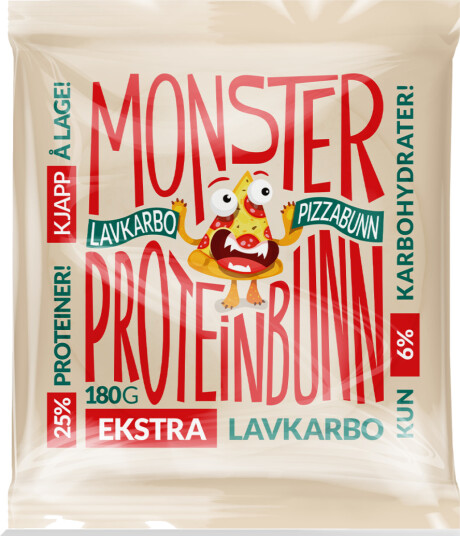 Monster Super-Lavkarbo Pizzabunn 180g Monster Super-Lavkarbo Pizzabunn 180g