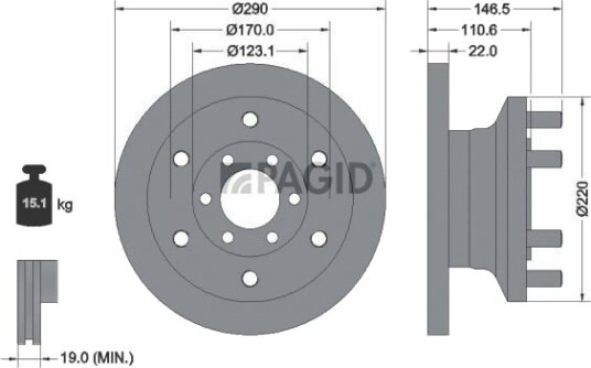 PAGID 54754N Bremseskive PAGID 54754N Bremseskive
