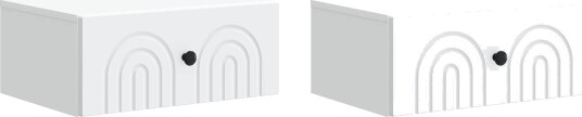 Vegghengt Nattbord 2 pcs Hvit 49 x 34,5 x 20 cm Konstruert tre