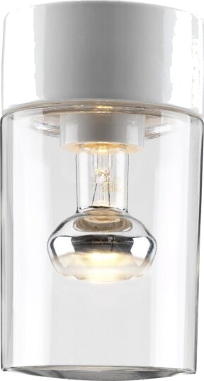Opus 120/200 Taklampe  E27 IP54  Klart Glass  Hvit