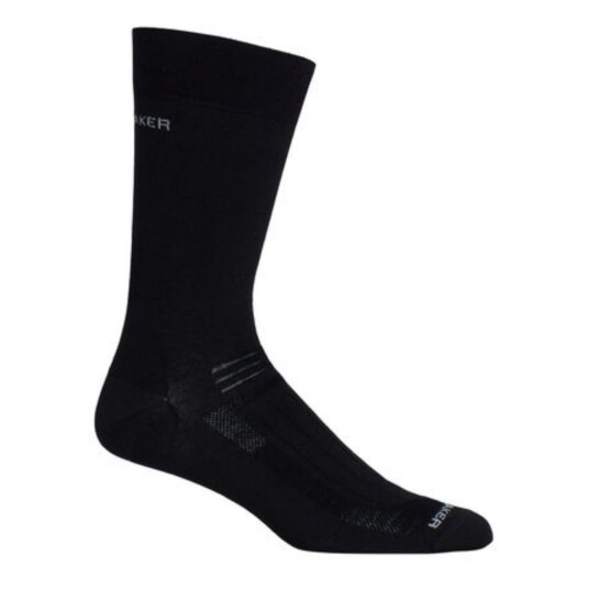 Icebreaker Mens Hike Liner Crew, Black, L