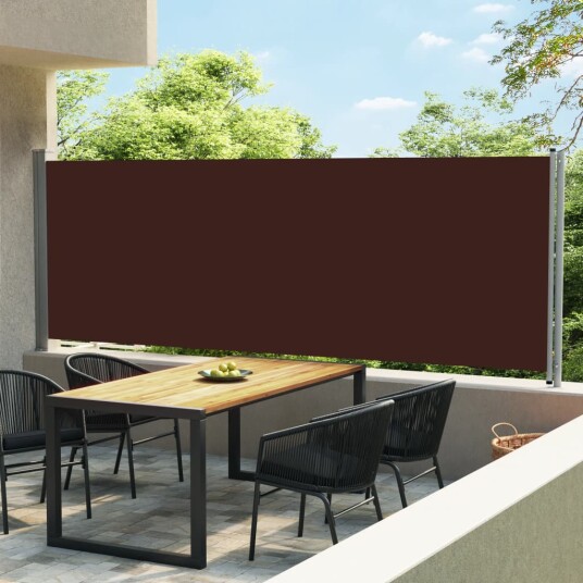 vidaXL Uttrekkbar sidemarkise 600x160 cm brun