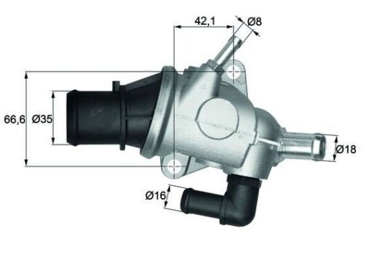 Termostat MAHLE ORIGINAL TI 125 88