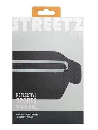 STREETZ Slim Refleks Midjeveske med Innerlomme Svart STREETZ Slim Refleks Midjeveske med Innerlomme Svart