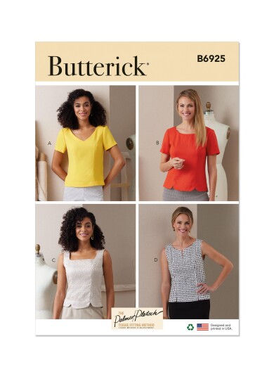 Butterick 6925- Topp til dame F5  16-18-20-22-24 