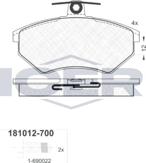 Bremseklosser sett ICER 181012-700