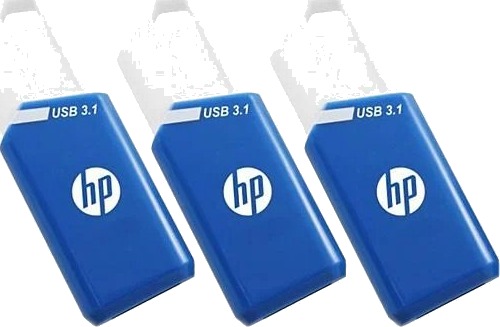 HP X755W USB-minne 128 GB USB-A 3.2 3-pk Blå Hvit HP X755W USB-minne 128 GB USB-A 3.2 3-pk Blå Hvit