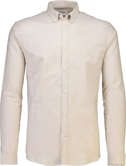 Lindbergh Yarn Dyed Oxford Superflex Shirt L/S   Beige   L