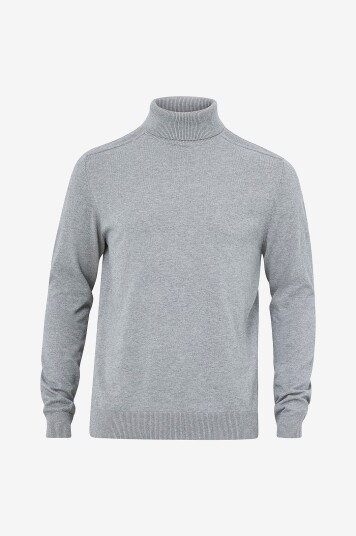 Selected HOMME - Pologenser slhBerg Roll Neck - Grå Selected HOMME - Pologenser slhBerg Roll Neck - Grå