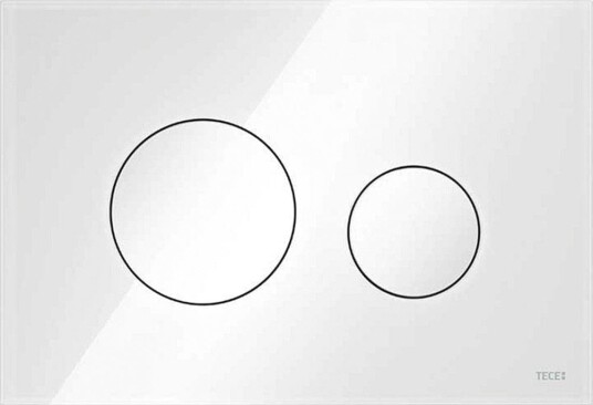 Tece Teceloop Betjeningsplate Glass Hvit / Tece Teceloop Betjeningsplate Glass Hvit /