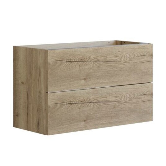 Dansani Inzo Glatt Servantskap Slim 2 Skuff Natur eik / 80cm