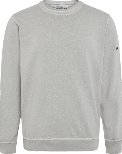 Stone Island Logo Patch Crewneck Sweatshirt GREY M