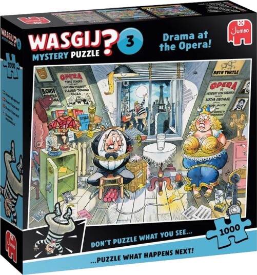Wasgij Mystery 3 Puslespill Drama at the Opera! 1000 Brikker