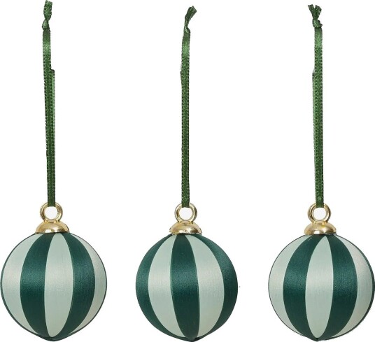 Broste Copenhagen Joy Ornaments   DEEP FOREST/LIGHT SAGE   Ø 4.7  cm